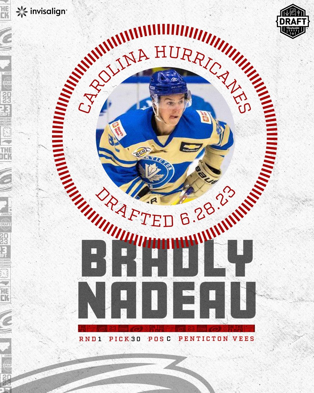 Rep&ecirc;chage de la LNH 2023 | Bradly Nadeau rep&ecirc;ch&eacute; en premi&egrave;re ronde!