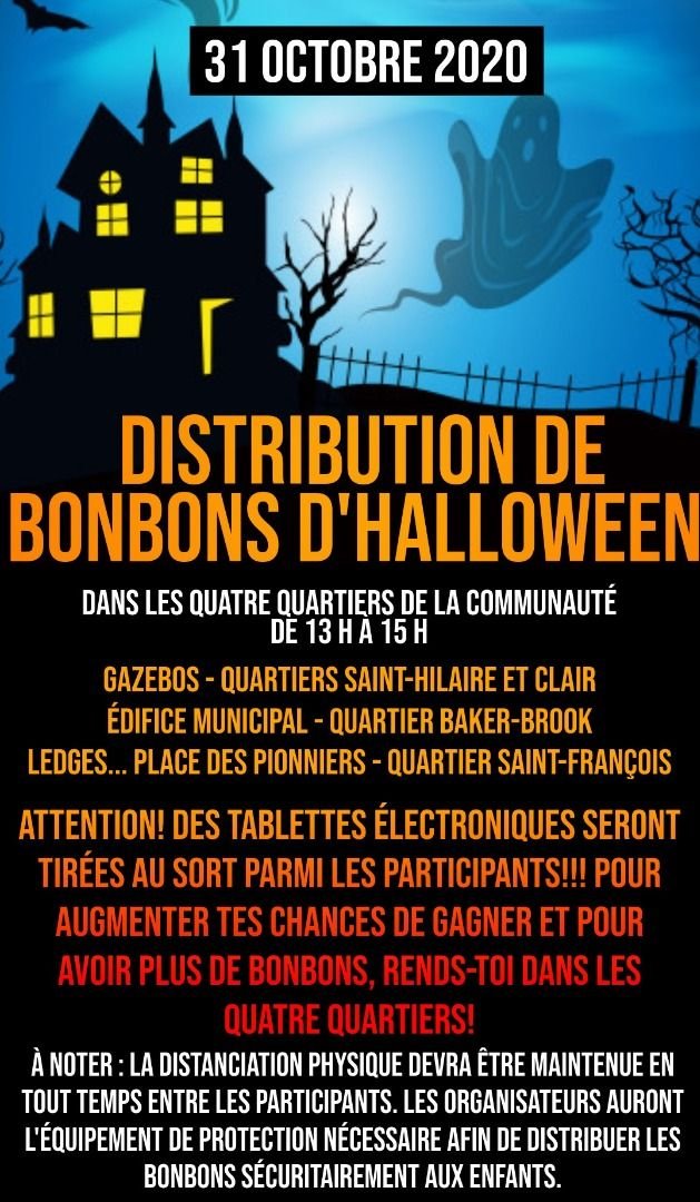 Distribution de bonbons d'Halloween!